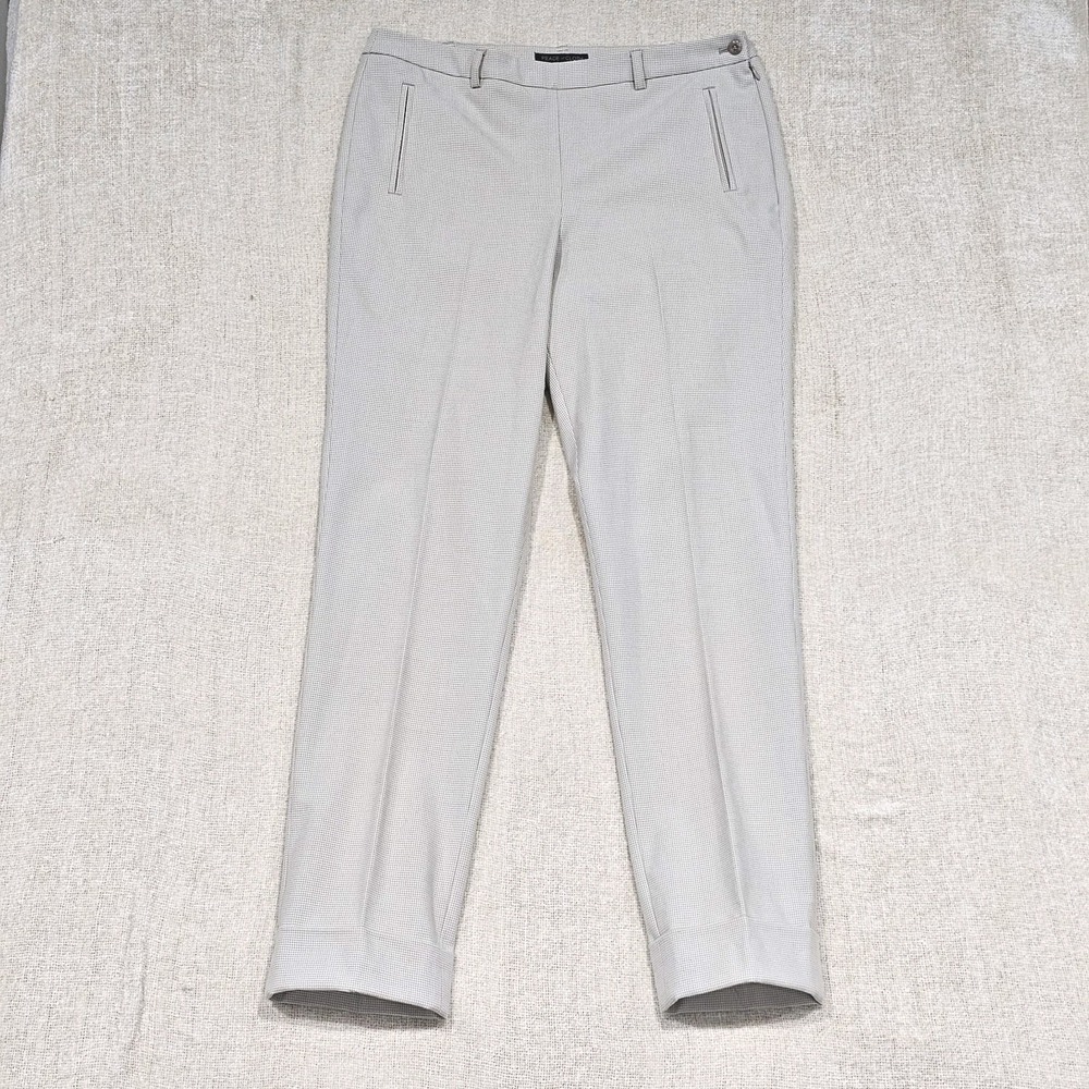 Peace of Cloth Houndstooth Ankle Pants Sz 10 Excellent Condition Quiet Luxury
